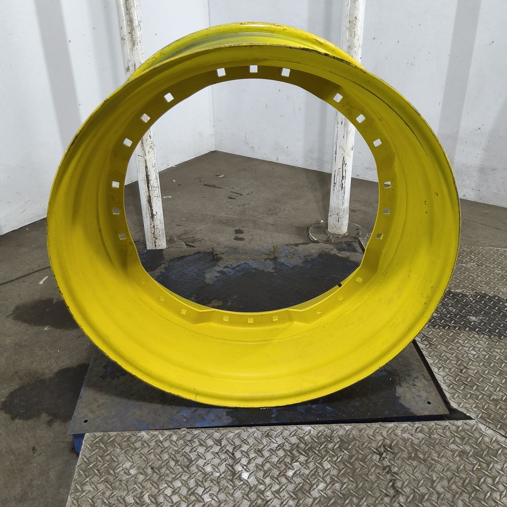 15"W x 34"D, John Deere Yellow 12-Hole Waffle Wheel (Groups of 3 bolts)