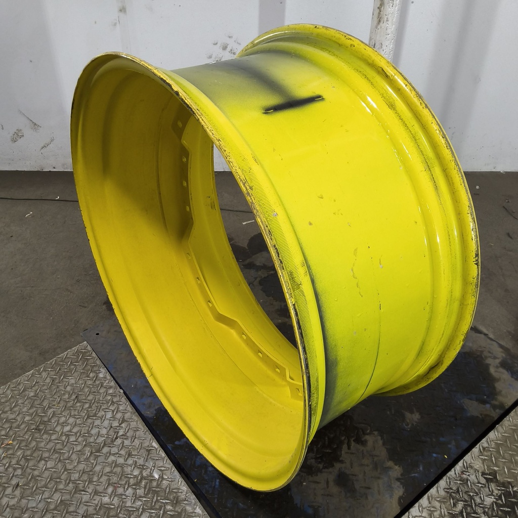 15"W x 34"D, John Deere Yellow 12-Hole Waffle Wheel (Groups of 3 bolts)