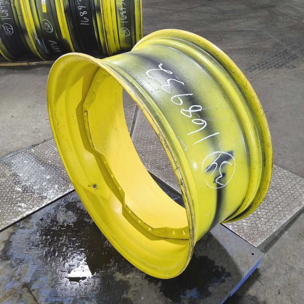 15"W x 34"D, John Deere Yellow 12-Hole Waffle Wheel (Groups of 3 bolts)