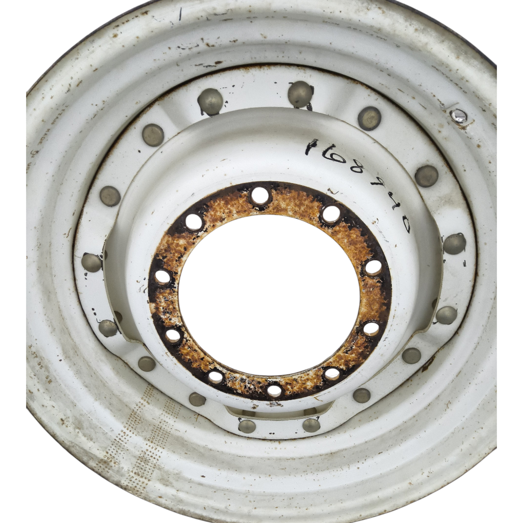 10-Hole Waffle Disc (Groups of 2 Bolts) Center for 28"-30" Rim, Ford / New Holland White