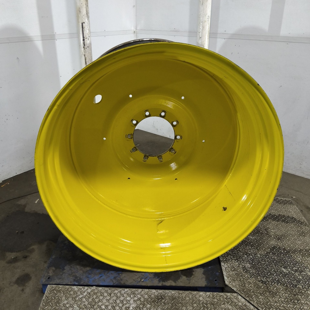 38"W x 46"D, John Deere Yellow 10-Hole Formed Plate , -4.38" Offset