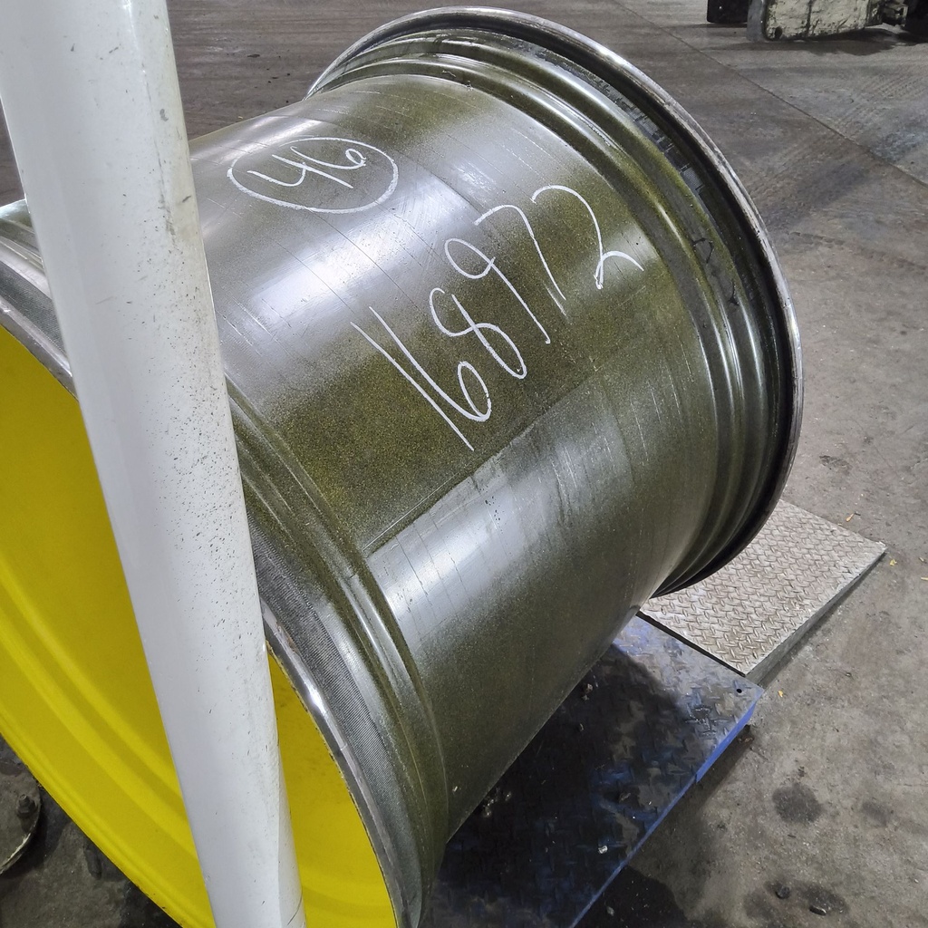 38"W x 46"D, John Deere Yellow 10-Hole Formed Plate , -4.38" Offset