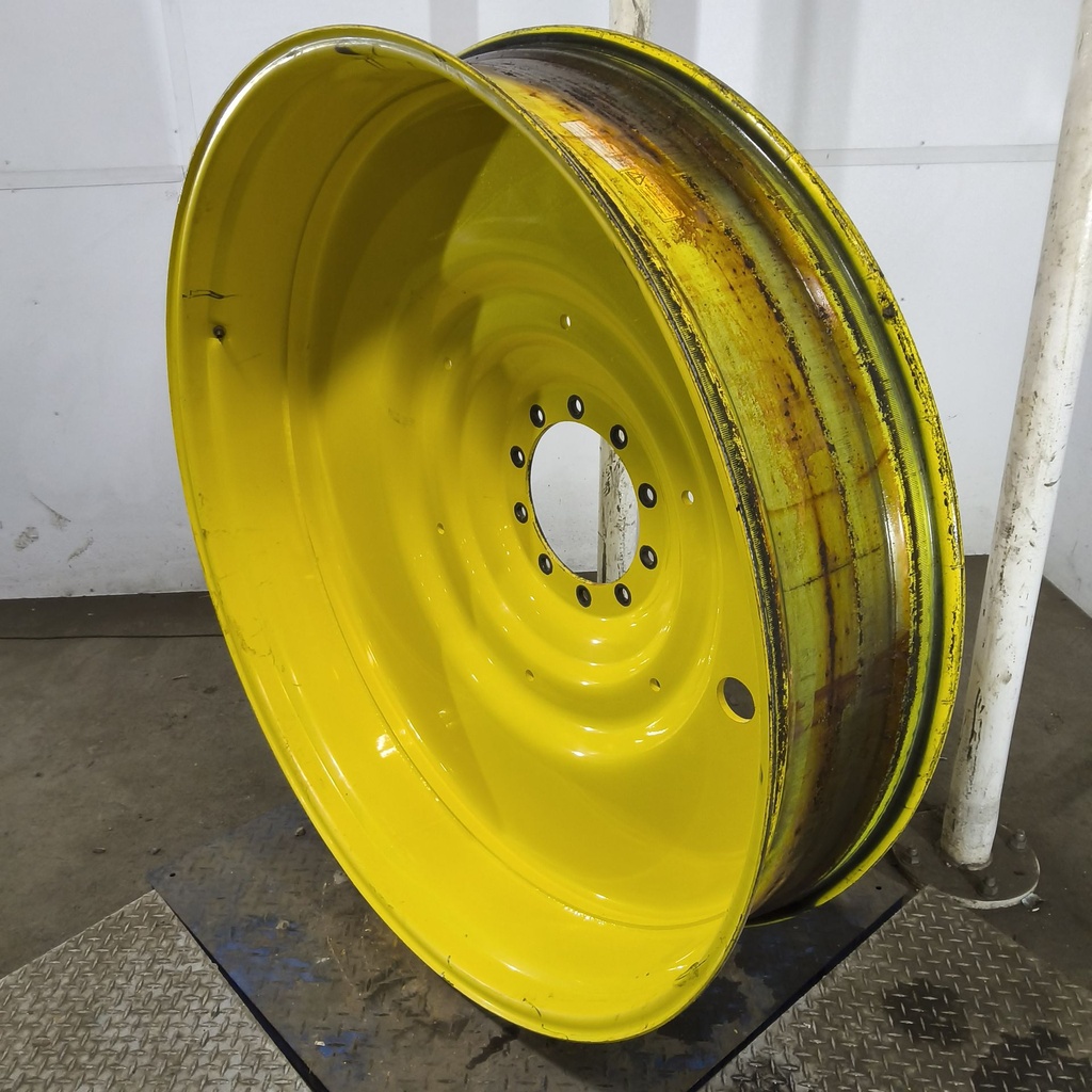 12"W x 54"D, John Deere Yellow 10-Hole Formed Plate , -9.25" Offset