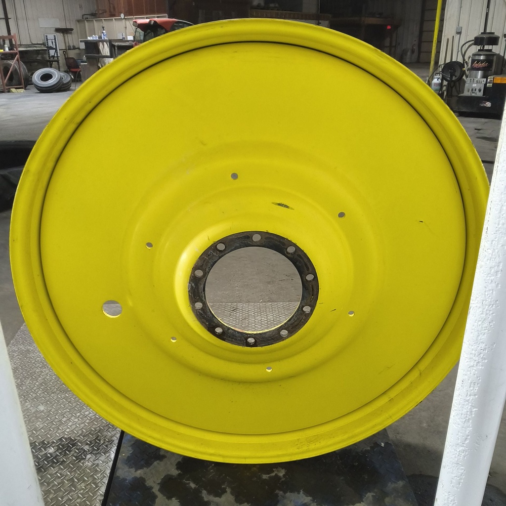 12"W x 54"D, John Deere Yellow 10-Hole Formed Plate , -9.25" Offset
