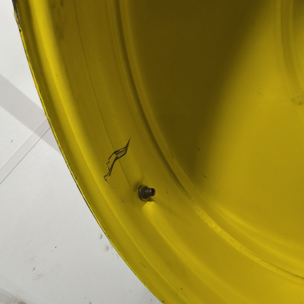 12"W x 54"D, John Deere Yellow 10-Hole Formed Plate , -9.25" Offset