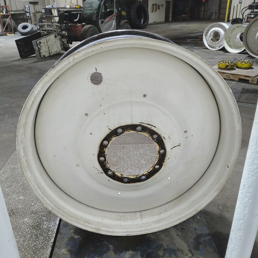 16"W x 46"D, Ford / New Holland White 10-Hole Formed Plate , -9.38" Offset