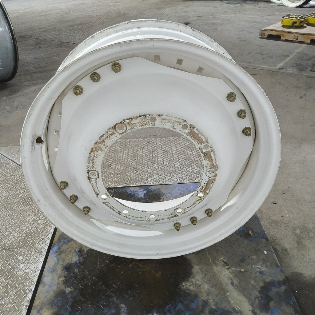 13"W x 34"D, Ford / New Holland White 12-Hole Waffle Wheel (Groups of 3 bolts)
