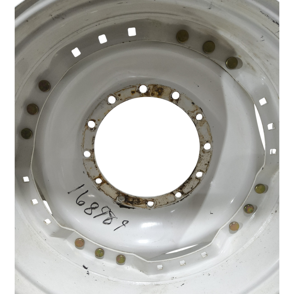 12-Hole Waffle Disc (Groups of 3 Bolts) Center for 34" Rim, Ford / New Holland White