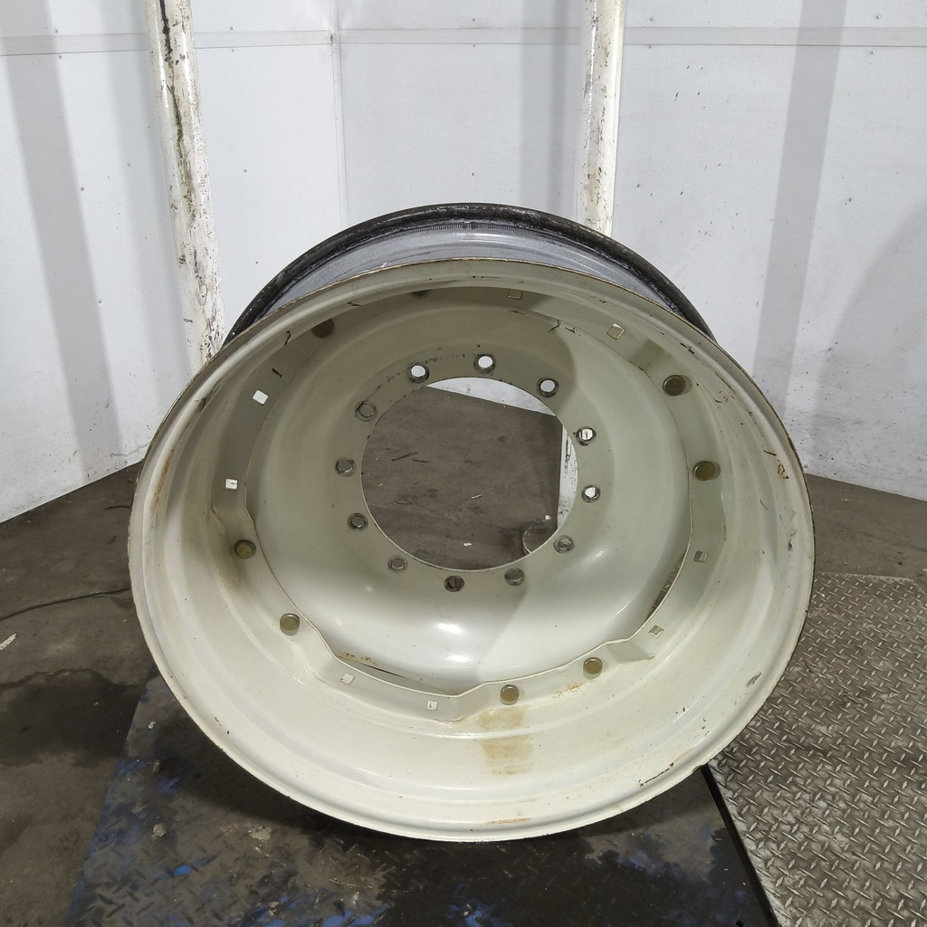 13"W x 34"D, Ford / New Holland White 8-Hole Waffle Wheel (Groups of 2 Bolts)