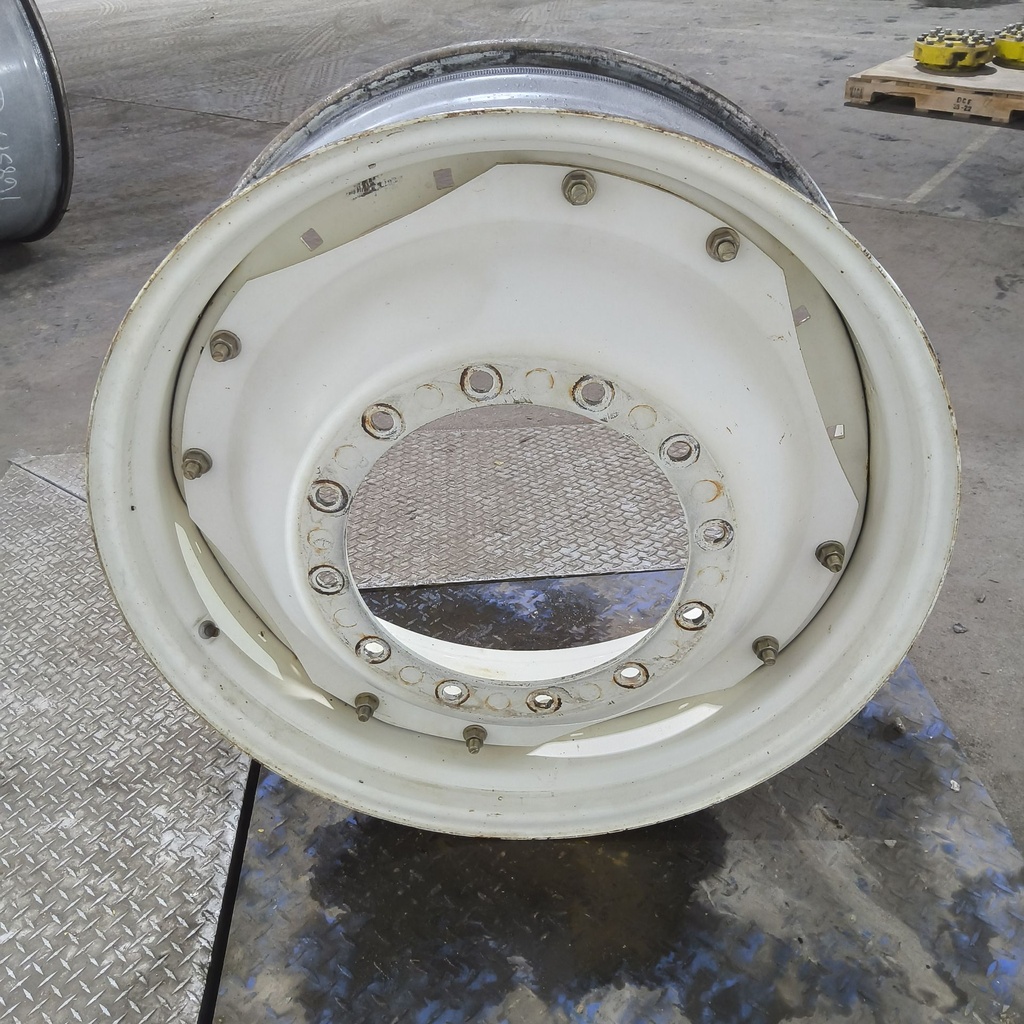 13"W x 34"D, Ford / New Holland White 8-Hole Waffle Wheel (Groups of 2 Bolts)