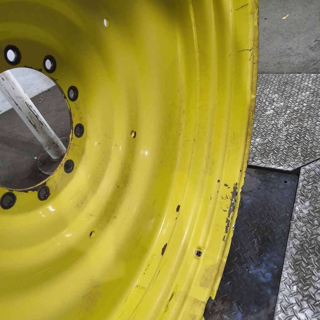 15"W x 50"D, John Deere Yellow 10-Hole Formed Plate , -6.62" Offset