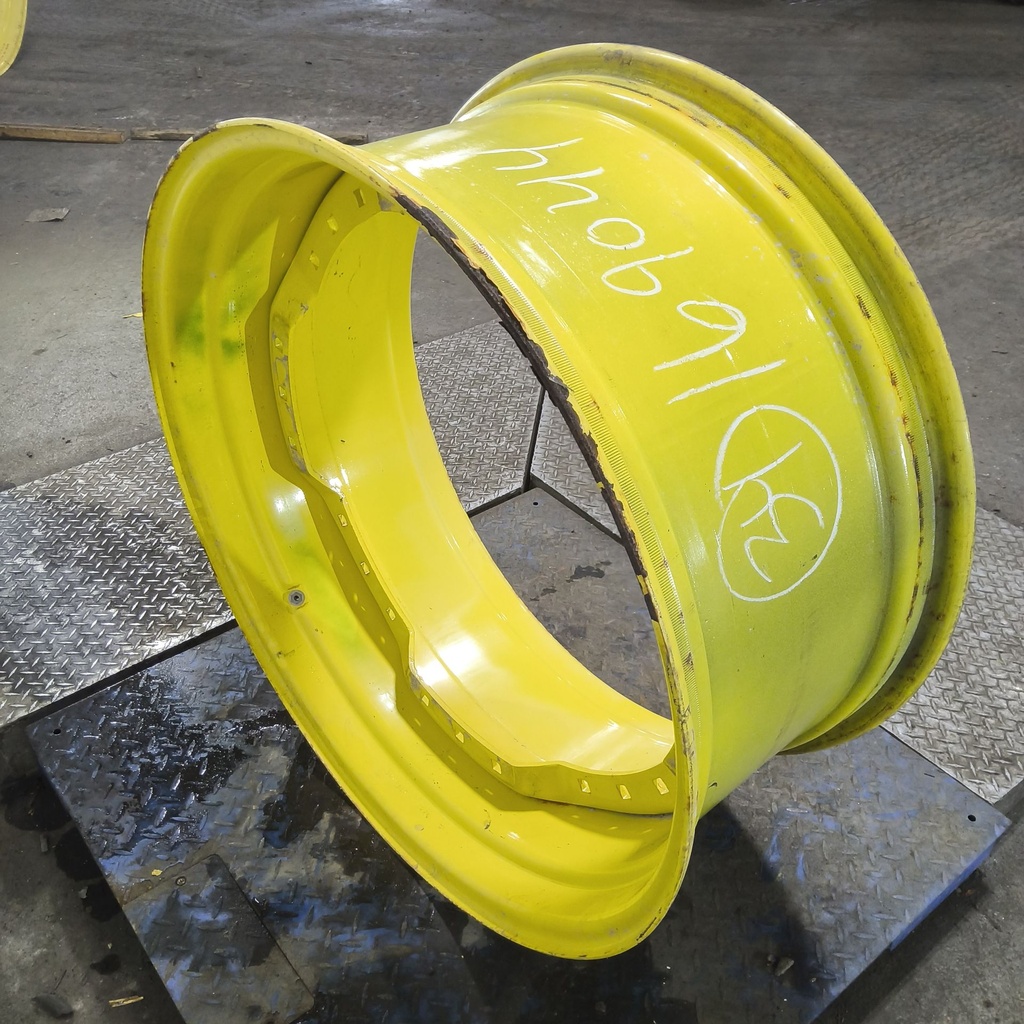 15"W x 34"D, John Deere Yellow 12-Hole Waffle Wheel (Groups of 3 bolts)