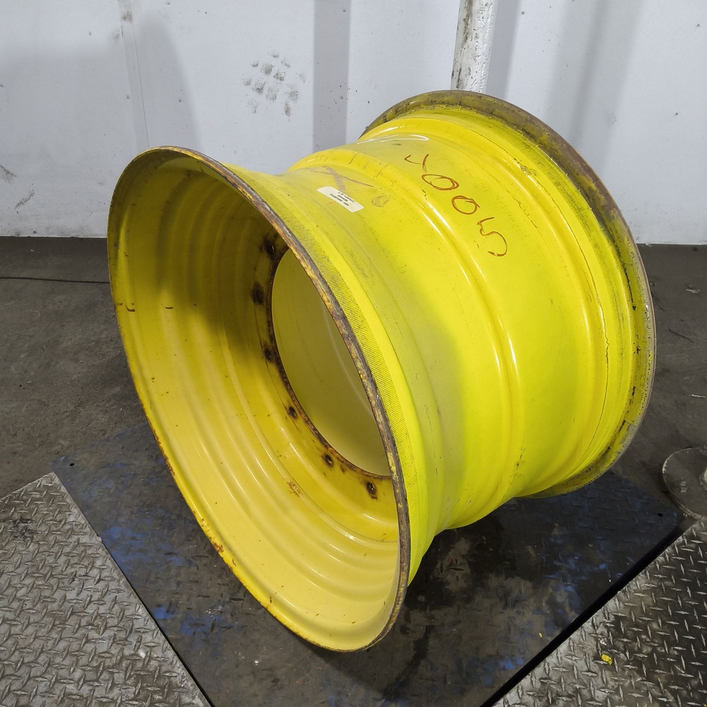 20"W x 30"D, John Deere Yellow 12-Hole Formed Plate , 1.06" Offset