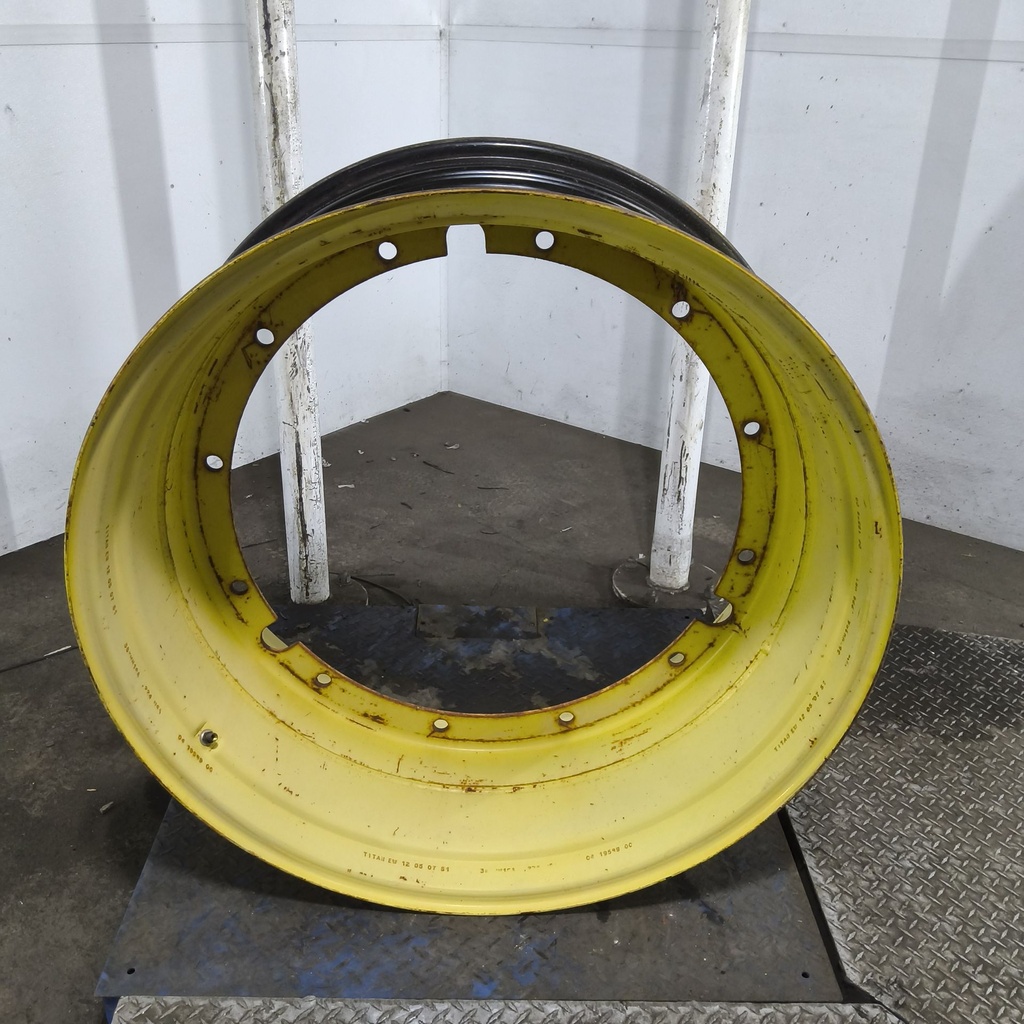 16"W x 38"D, John Deere Yellow 12-Hole Stub Disc , -3.25" Offset