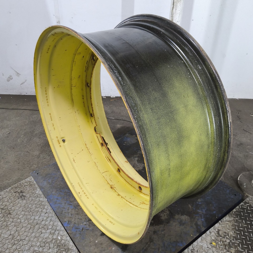 16"W x 38"D, John Deere Yellow 12-Hole Stub Disc , -3.25" Offset