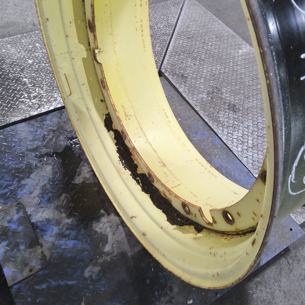 16"W x 38"D, John Deere Yellow 12-Hole Stub Disc , -3.25" Offset