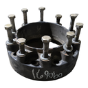 10 to 10-Hole 5"L Hub Extension, Black