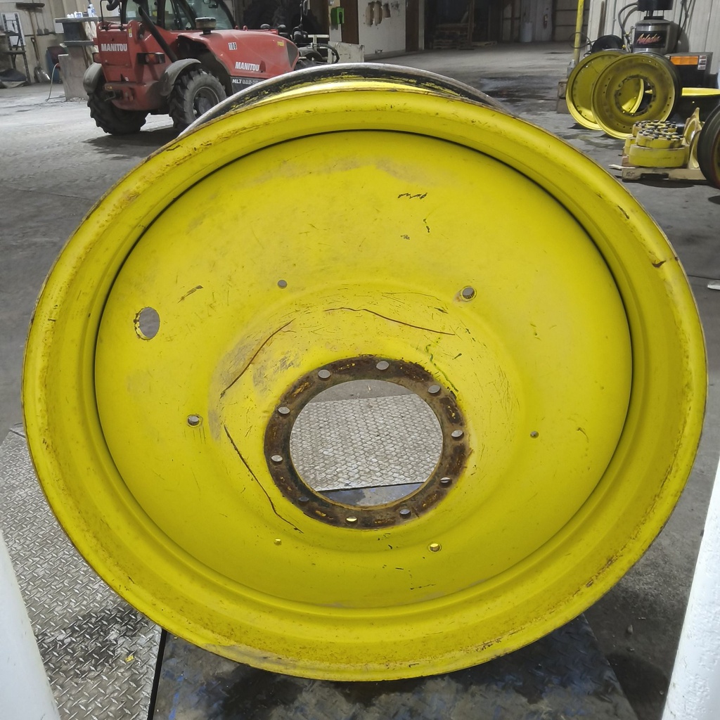 20"W x 46"D, John Deere Yellow 10-Hole Formed Plate , -11.5" Offset