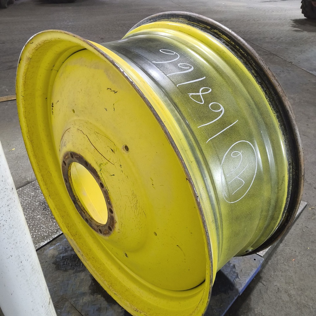 20"W x 46"D, John Deere Yellow 10-Hole Formed Plate , -11.5" Offset