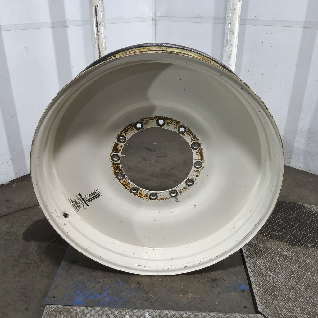 10"W x 42"D, Ford / New Holland White 12-Hole Formed Plate , -3.38" Offset