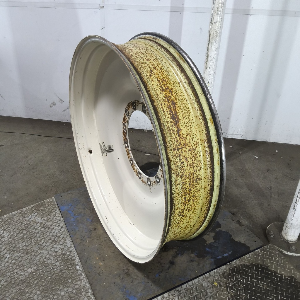 10"W x 42"D, Ford / New Holland White 12-Hole Formed Plate , -3.38" Offset