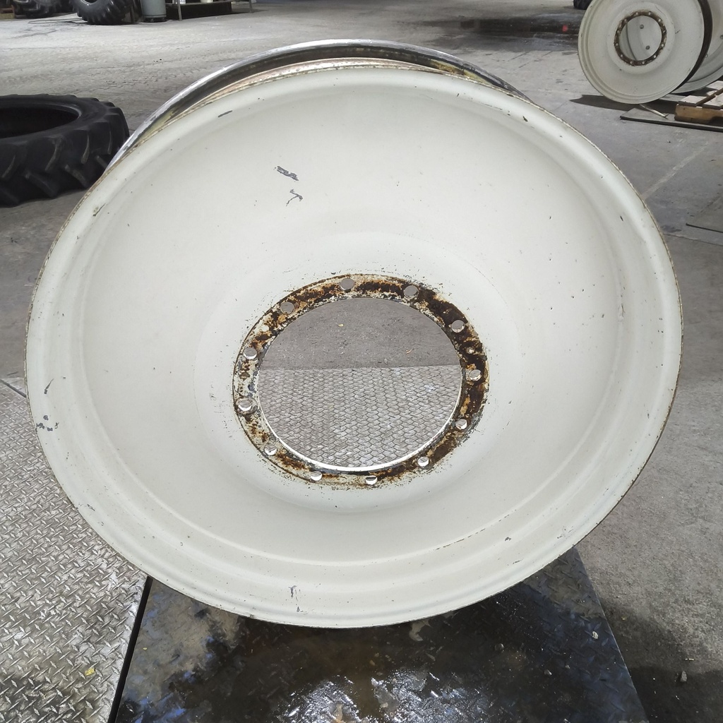 10"W x 42"D, Ford / New Holland White 12-Hole Formed Plate , -3.38" Offset