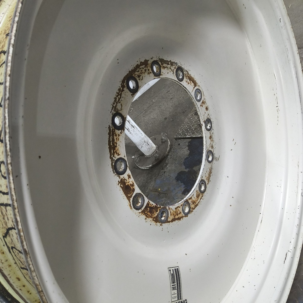 10"W x 42"D, Ford / New Holland White 12-Hole Formed Plate , -3.38" Offset