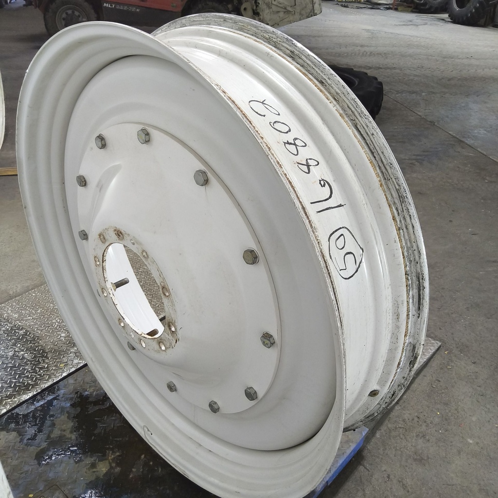 12"W x 50"D, Ford / New Holland White 12-Hole Stub Disc , -3.06" Offset