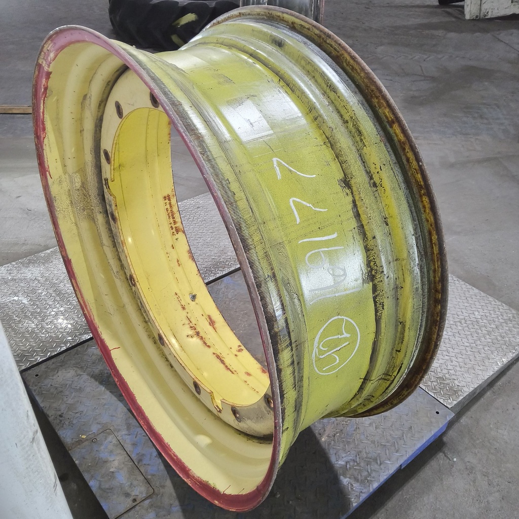 16"W x 42"D, John Deere Yellow 12-Hole Stub Disc , -3" Offset