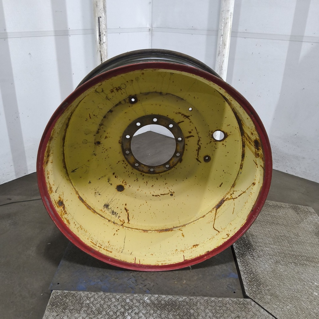 18"W x 42"D, John Deere Yellow 10-Hole Formed Plate , -9" Offset