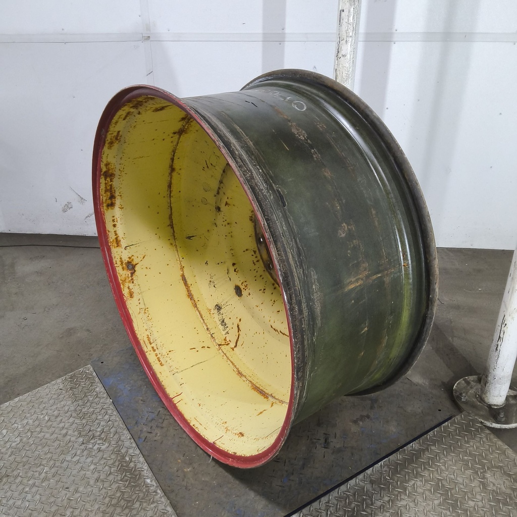 18"W x 42"D, John Deere Yellow 10-Hole Formed Plate , -9" Offset