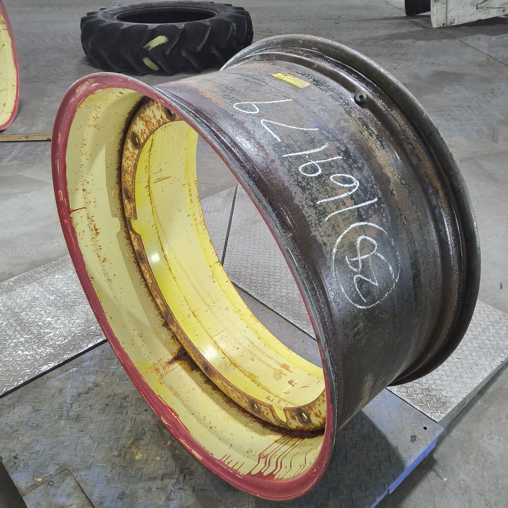 18"W x 38"D, John Deere Yellow 12-Hole Stub Disc , -3.19" Offset