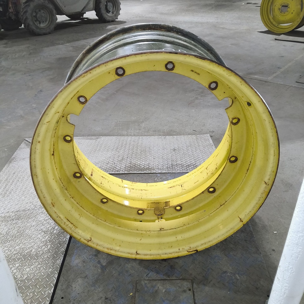 23"W x 38"D, John Deere Yellow 12-Hole Stub Disc , -3.44" Offset
