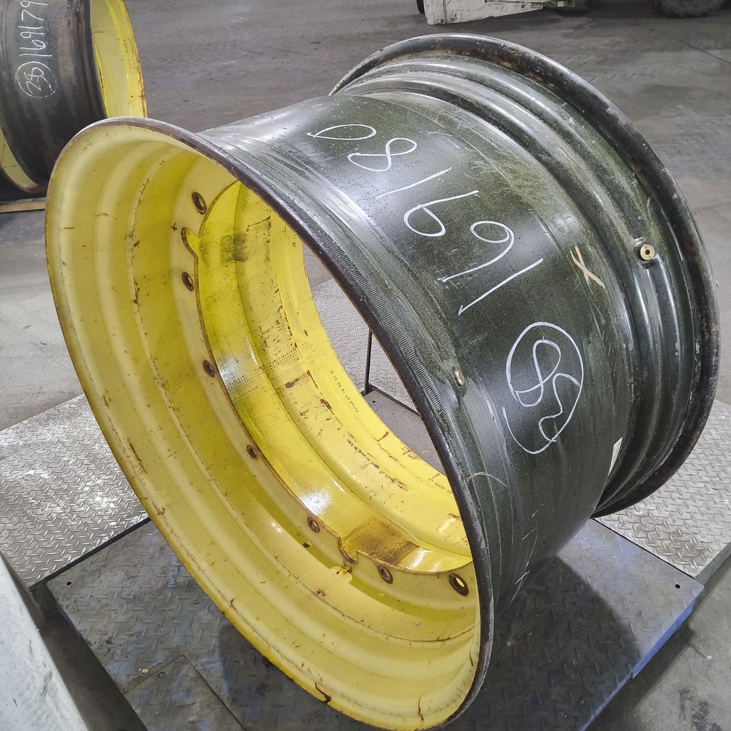 23"W x 38"D, John Deere Yellow 12-Hole Stub Disc , -3.44" Offset