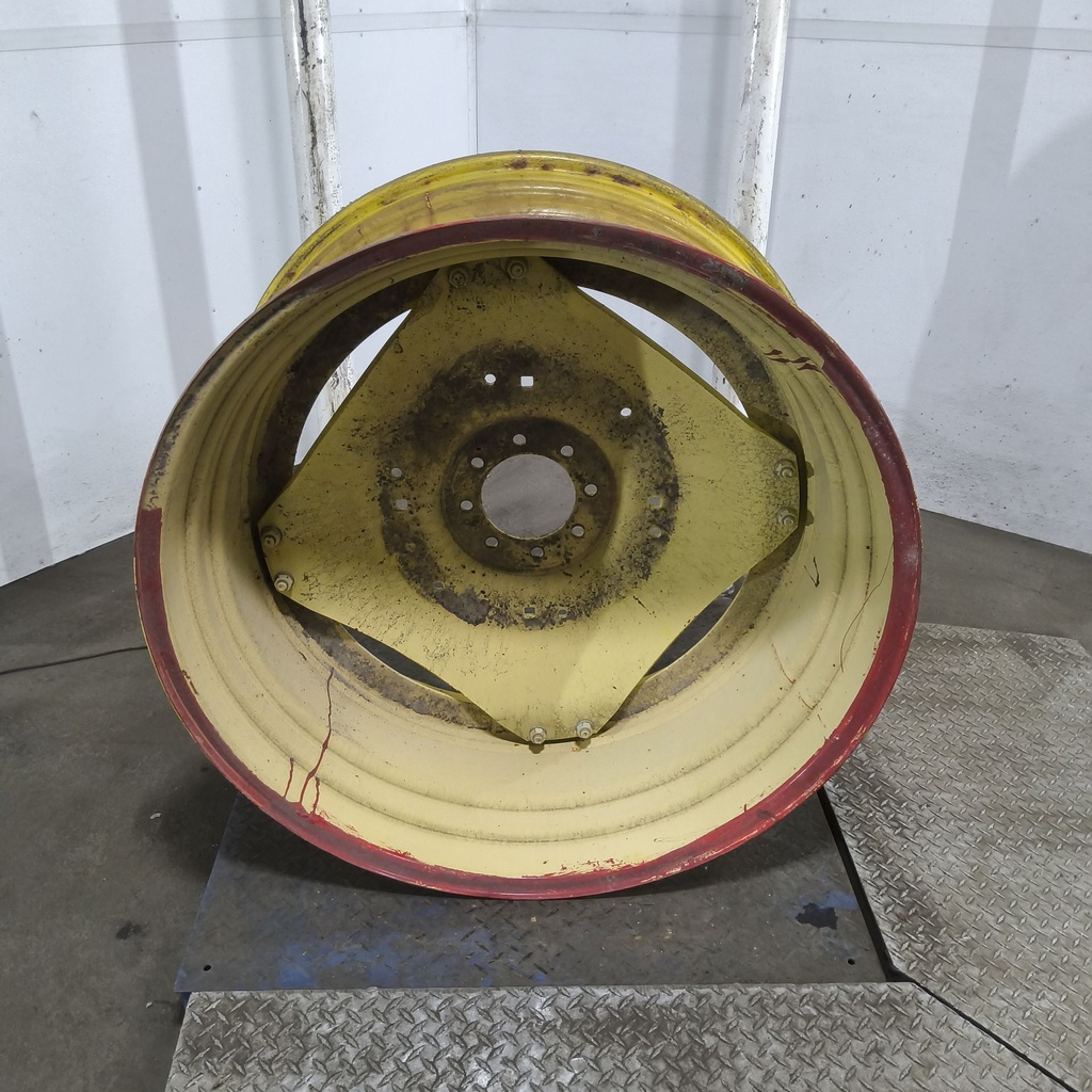 18"W x 38"D, John Deere Yellow 8-Hole Stub Disc (groups of 2 bolts) , 1.75" Offset