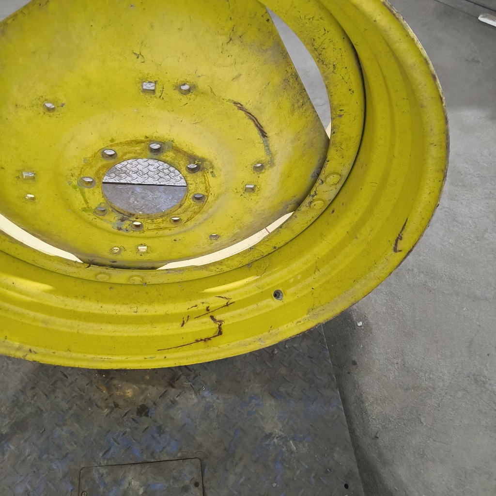 18"W x 38"D, John Deere Yellow 8-Hole Stub Disc (groups of 2 bolts) , 1.75" Offset