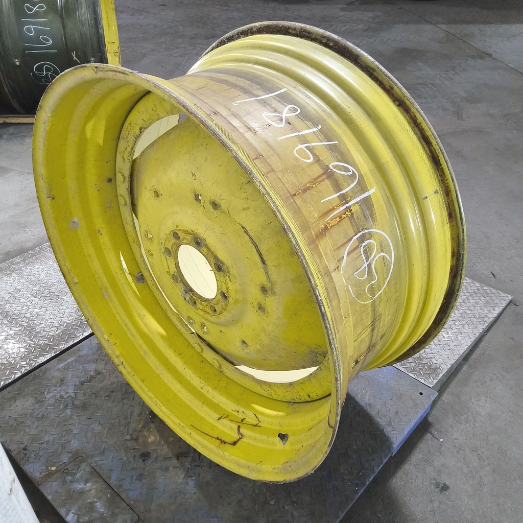 18"W x 38"D, John Deere Yellow 8-Hole Stub Disc (groups of 2 bolts) , 1.75" Offset