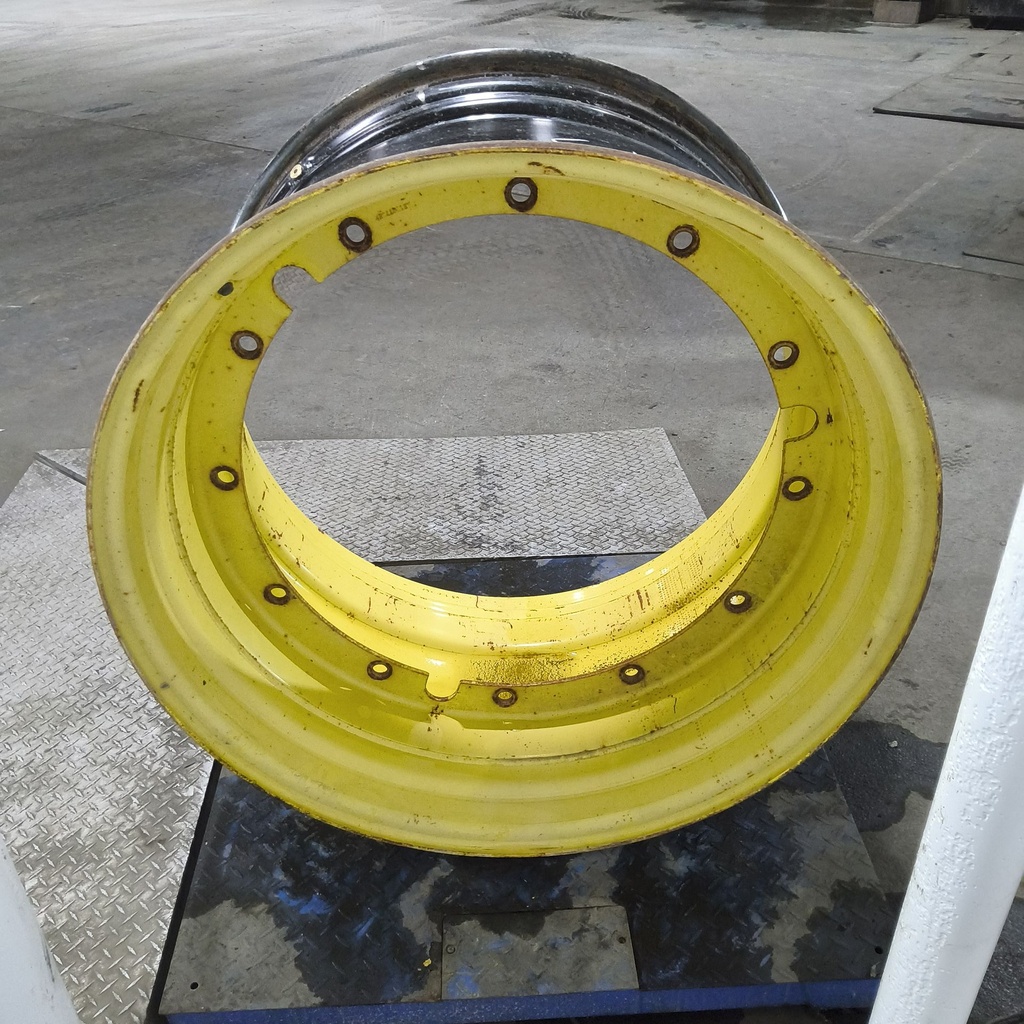 23"W x 38"D, John Deere Yellow 12-Hole Stub Disc , -3.31" Offset