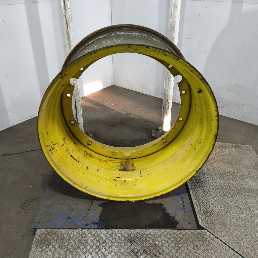 23"W x 38"D, John Deere Yellow 12-Hole Stub Disc , -3.38" Offset