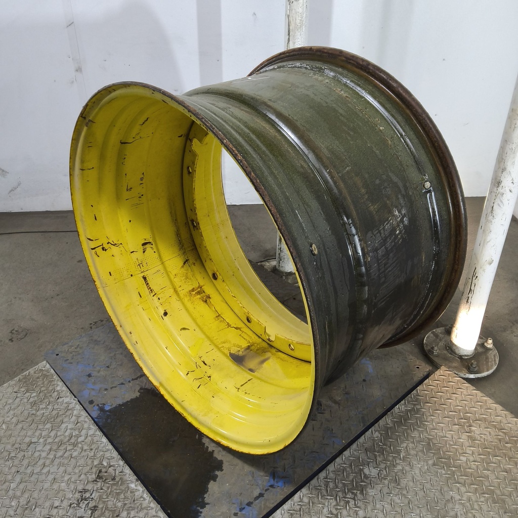 23"W x 38"D, John Deere Yellow 12-Hole Stub Disc , -3.38" Offset