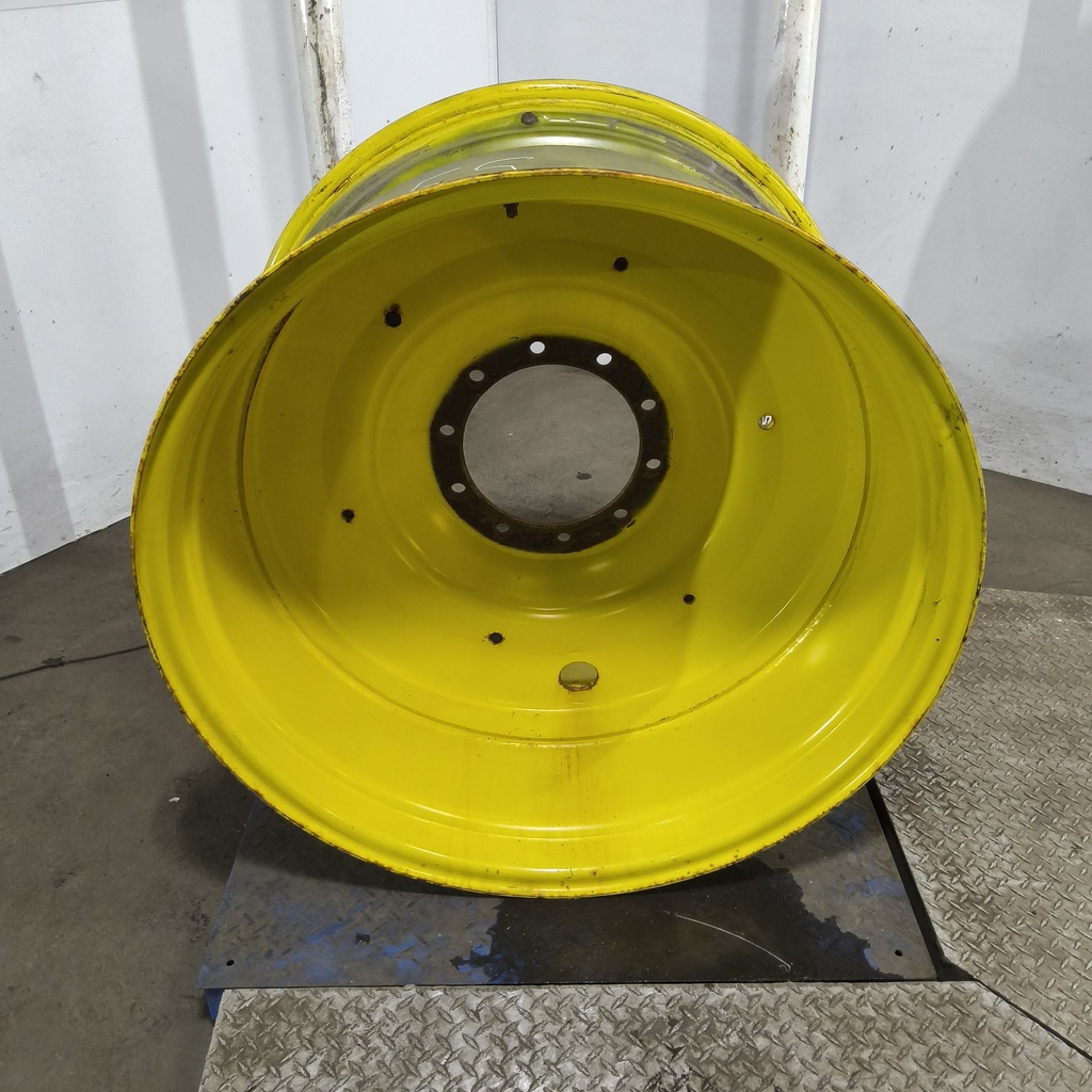 23"W x 38"D, John Deere Yellow 10-Hole Formed Plate , -5.88" Offset