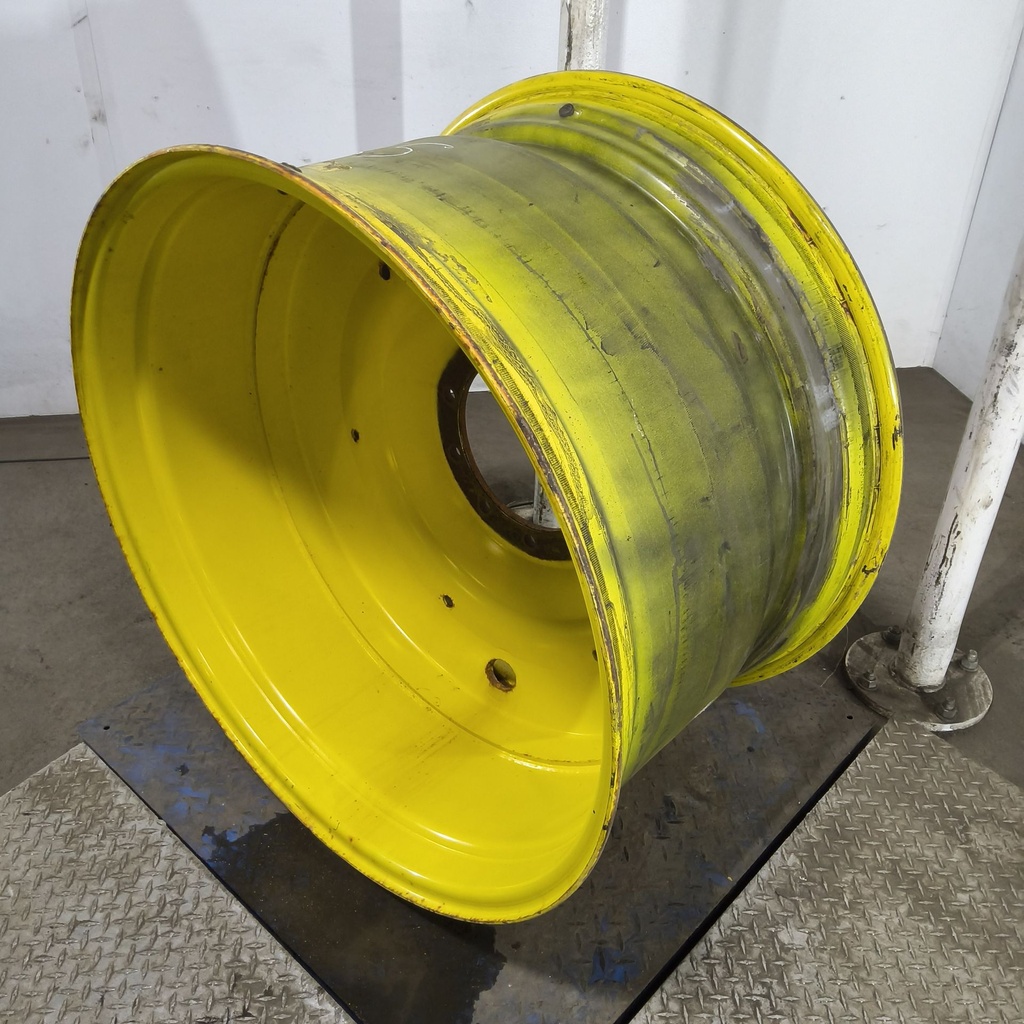 23"W x 38"D, John Deere Yellow 10-Hole Formed Plate , -5.88" Offset