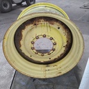 23"W x 38"D, John Deere Yellow 10-Hole Formed Plate , -5.88" Offset