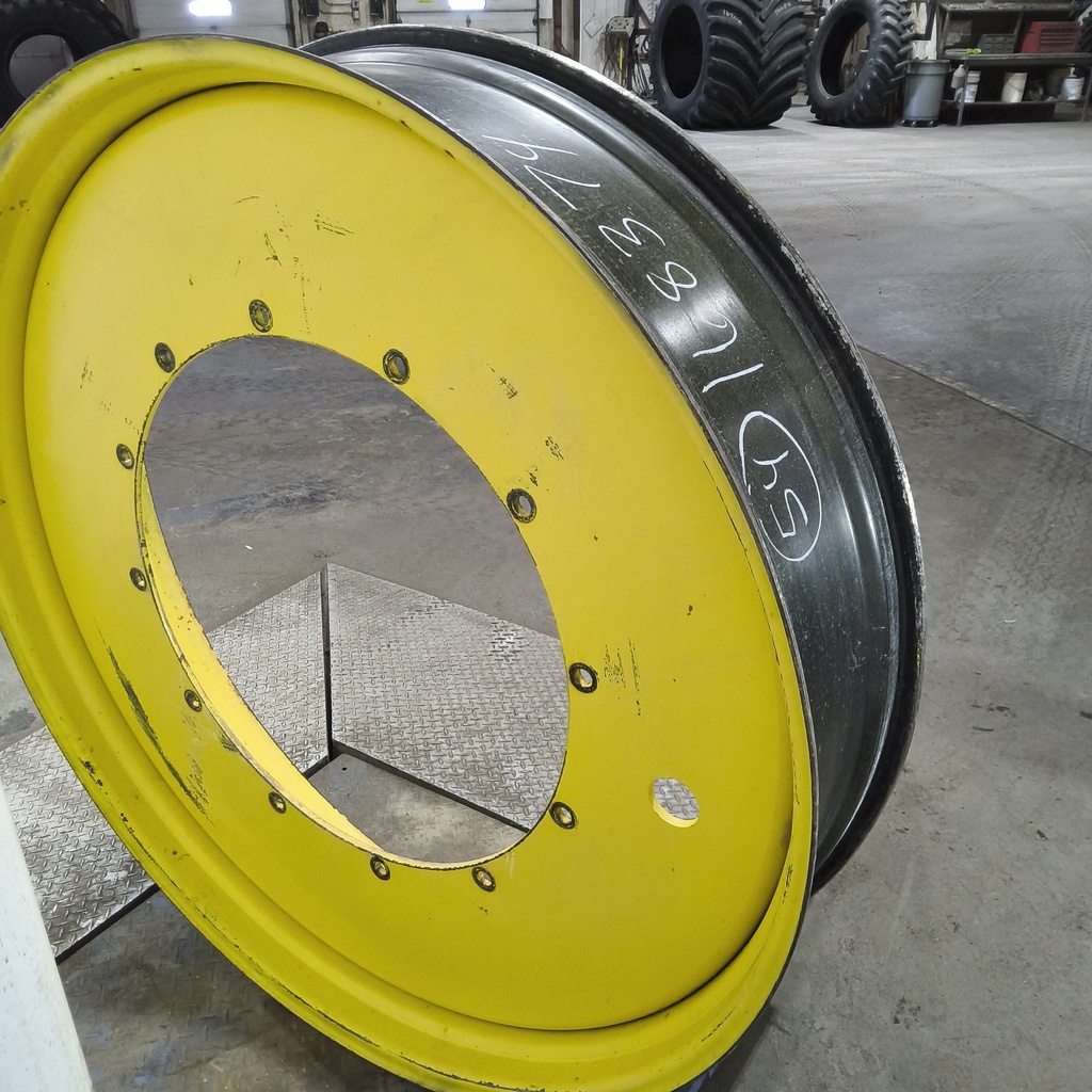 12"W x 54"D, John Deere Yellow 12-Hole Stub Disc , -3.25" Offset