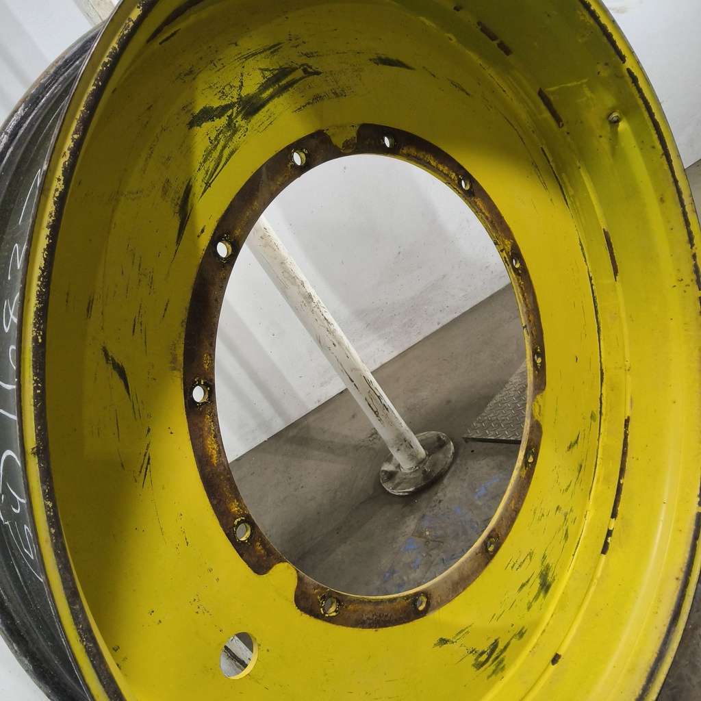 12"W x 54"D, John Deere Yellow 12-Hole Stub Disc , -3.25" Offset