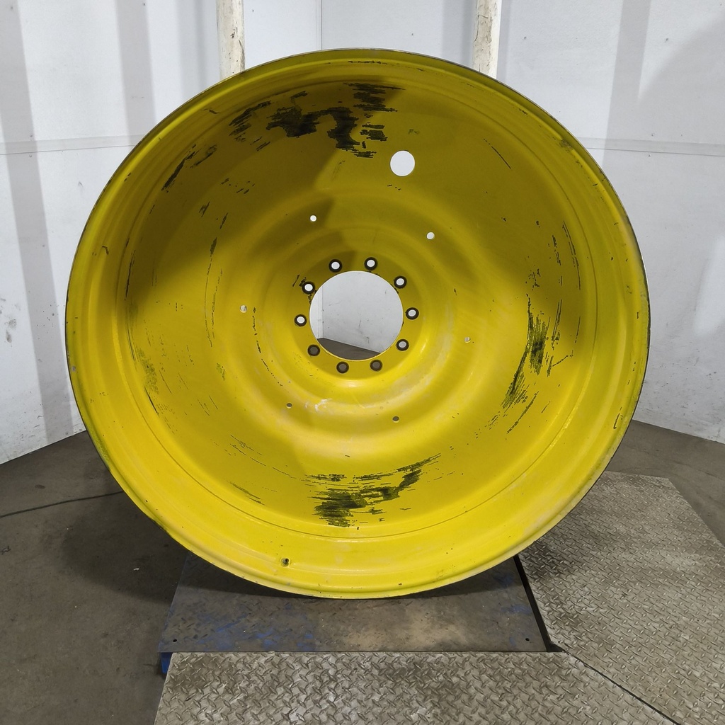 12"W x 54"D, John Deere Yellow 10-Hole Formed Plate , -9.25" Offset