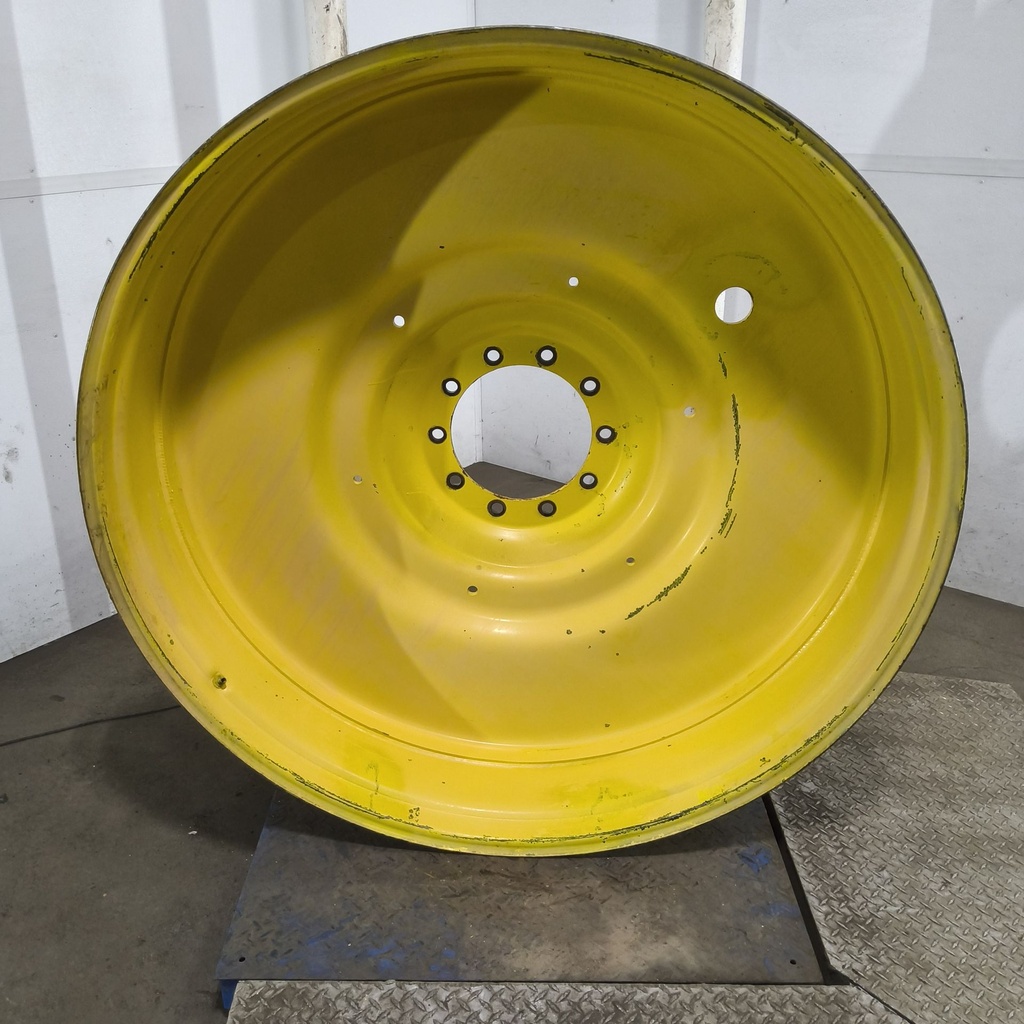 12"W x 54"D, John Deere Yellow 10-Hole Formed Plate , -9.25" Offset