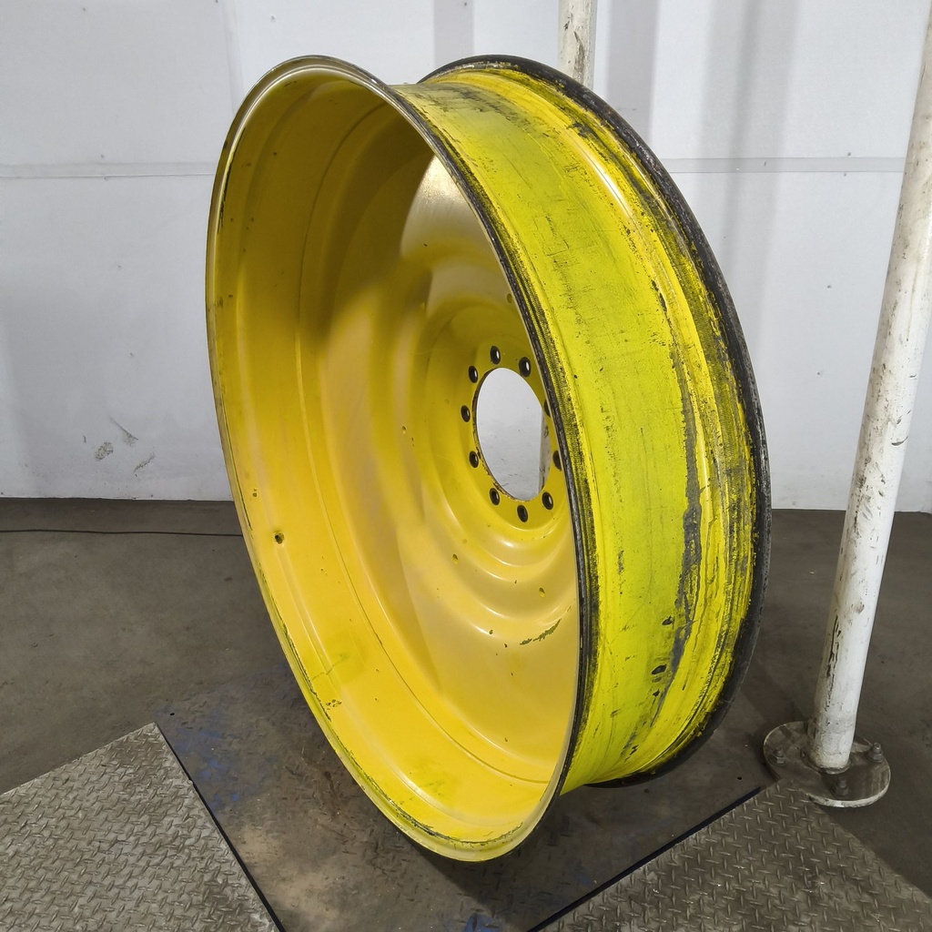 12"W x 54"D, John Deere Yellow 10-Hole Formed Plate , -9.25" Offset