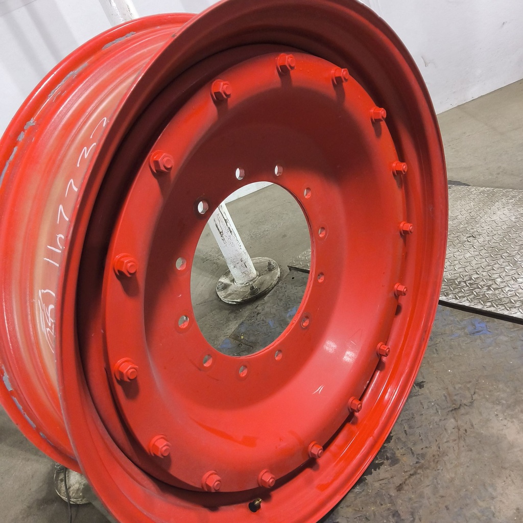 11"W x 38"D, Fendt/Agco Red 16-Hole Stub Disc , 2.31" Offset