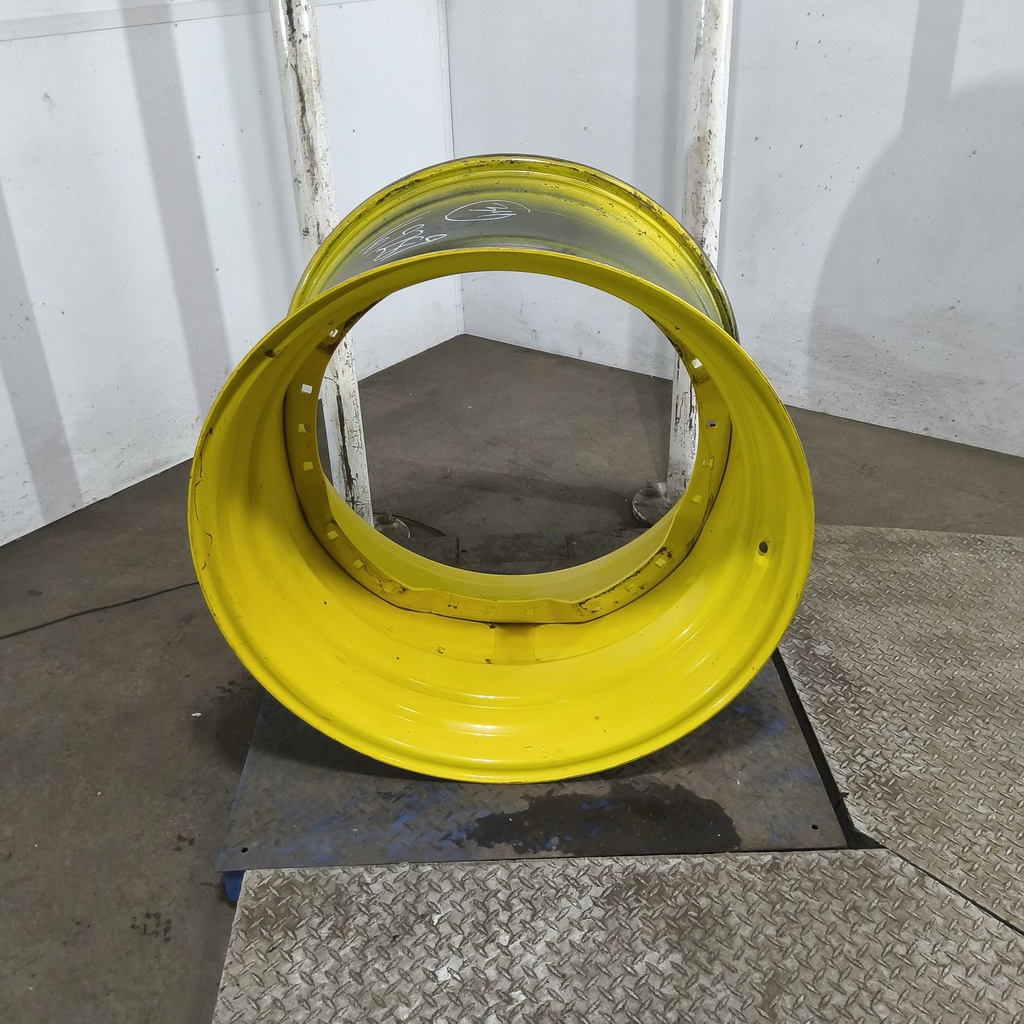 23"W x 34"D, John Deere Yellow 12-Hole Waffle Wheel (Groups of 3 bolts)